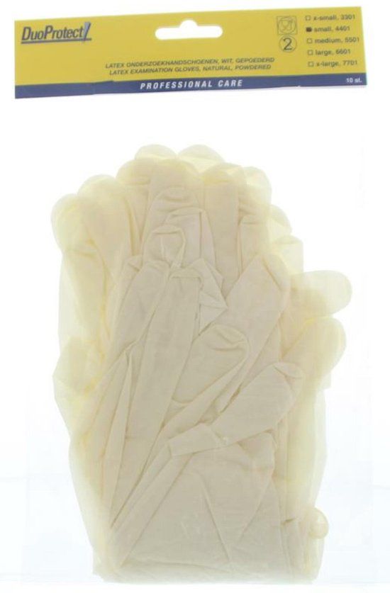 Duoprotect Latex Handschoenen Maat S - 10 Stuks