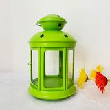 Merkloos Retro Kaarslantaarn Grasgroen