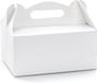PartyDeco Boîtes à gâteaux / Boîtes de friandises blanc 19 x 14 x 9cm, 10 pièces