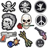 12 Makstore 12 stuks Biker Strijkpatches