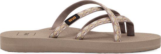 Teva Olowahu Teenslippers Dames bruin - geel -wit