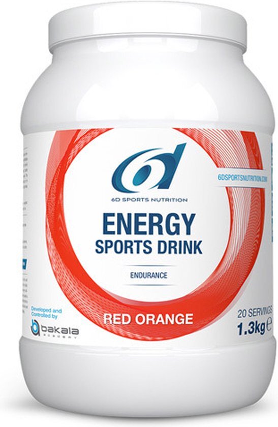 6D SIXD ENERGY SPORTS DRINK RED ORANGE PDR 1,3KG