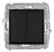 ICON Double push button (two buttons without icons), matte black, model 12IWP-33.1