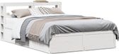 Maison Exclusive - Cadre de lit avec tête de lit blanc 120x190 cm bois pin massif