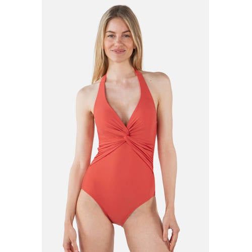 Barts corrigerend halter badpak Kelli koraalrood