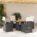 Maison Exclusive - Ensemble de jardin 5 pièces avec coin repas, coussins inclus, en polyrotin noir