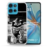 Cokitec Versterkte hoes voor Motorola G75 5G Sport Rugby Zwart Wit