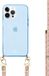 xoxo Wildhearts iPhone 12 Pro blauw hoesje met Rainbow Vibes koord