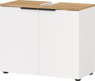 Germania Menen Wit / Eiken Wastafelonderkast 70 cm