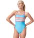 Speedo Placement V-back Maillot de bain Bleu UK 34 Femme