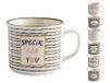 6 Zwart Goud 6 Jumbo Cups New Bone China CC410