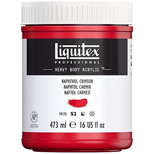 Liquitex 4412292 Professional Heavy Body acrylverf in kunstenaarskwaliteit met uitstekende lichtechtheid en boterachtige consistentie, - 473ml Pot, Naphthol Crimson