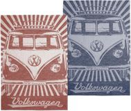 BRISA VW Collection - Volkswagen Bulli T1 bus theedoek, set van 2 keukendoeken, droogdoeken, wasbaar op 60 graden, duurzaam, pluisvrij, Öko-TEX 100, 70 x 50 cm, 60% linnen 40% katoen