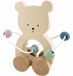 Jabadabado Wooden pull toy, bear bead frame