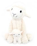 Les duéglingos Les Ptipotos - Pluche Knuffel Olou Schaap Moeder En Haar Witte Baby