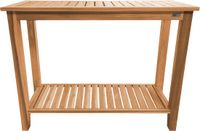 AXI Niah Teak Wandtafel – 120 cm – Houten tuintafel - 120 x 45 x 90 cm - 100% Teak – Met Plank voor Opbergruimte – Voor Binnen en Buiten