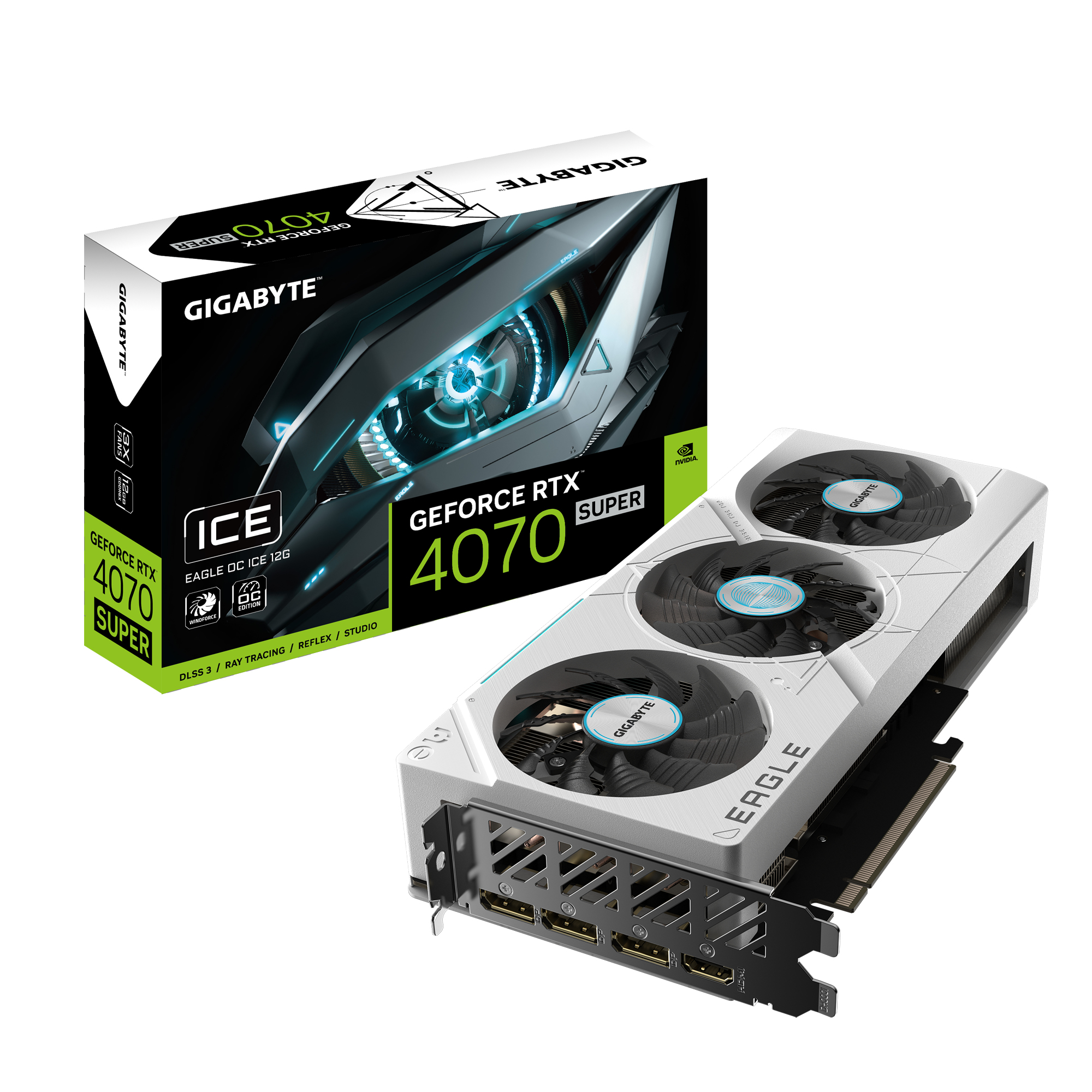 GIGABYTE GeForce RTX 4070 SUPER EAGLE OC ICE 12G