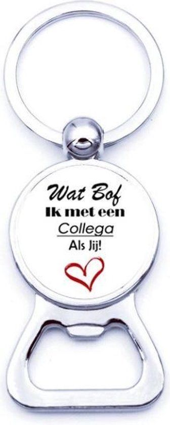 Akyol - Sleutelhanger Flesopener - Werk - De Leukste Collega - Zilver - Unisex