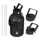 Geïsoleerde Icecat Geïsoleerde waterfles 50 oz Zwart met 3 Deksels