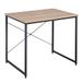 WOLTU TSB03hei Table de bureau Table d'ordinateur en panneau de particules et acier, Table de travail table de bureau 80x60x70cm, Chêne clair+Noir