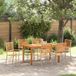 Maison Exclusive - Ensemble de jardin, 7 pièces. Beige, acacia massif