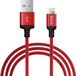 Hoco High Speed X14 - 1 mètre câble de recharge Lightning, câble USB en nylon, câble de données, câble de téléphone pour iPhone, iPad - Rouge