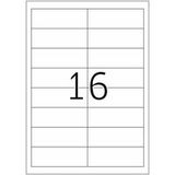 HERMA Premium - Papier - mat - permanent zelf-klevend - wit - 97 x 33.8 mm 3200 etiket(ten) (200 vel(len) x 16 gelamineerde etiketten