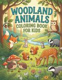 Woodland Animals Coloring Book for Kids