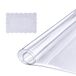 VEVOR Transparant tafelkleed, rechthoekig, 45,7 x 92,5 cm, van pvc, dikte 1,5 mm, met afgeronde hoeken, op maat te snijden, met stoffen tafelkleed, 45 x 30 cm