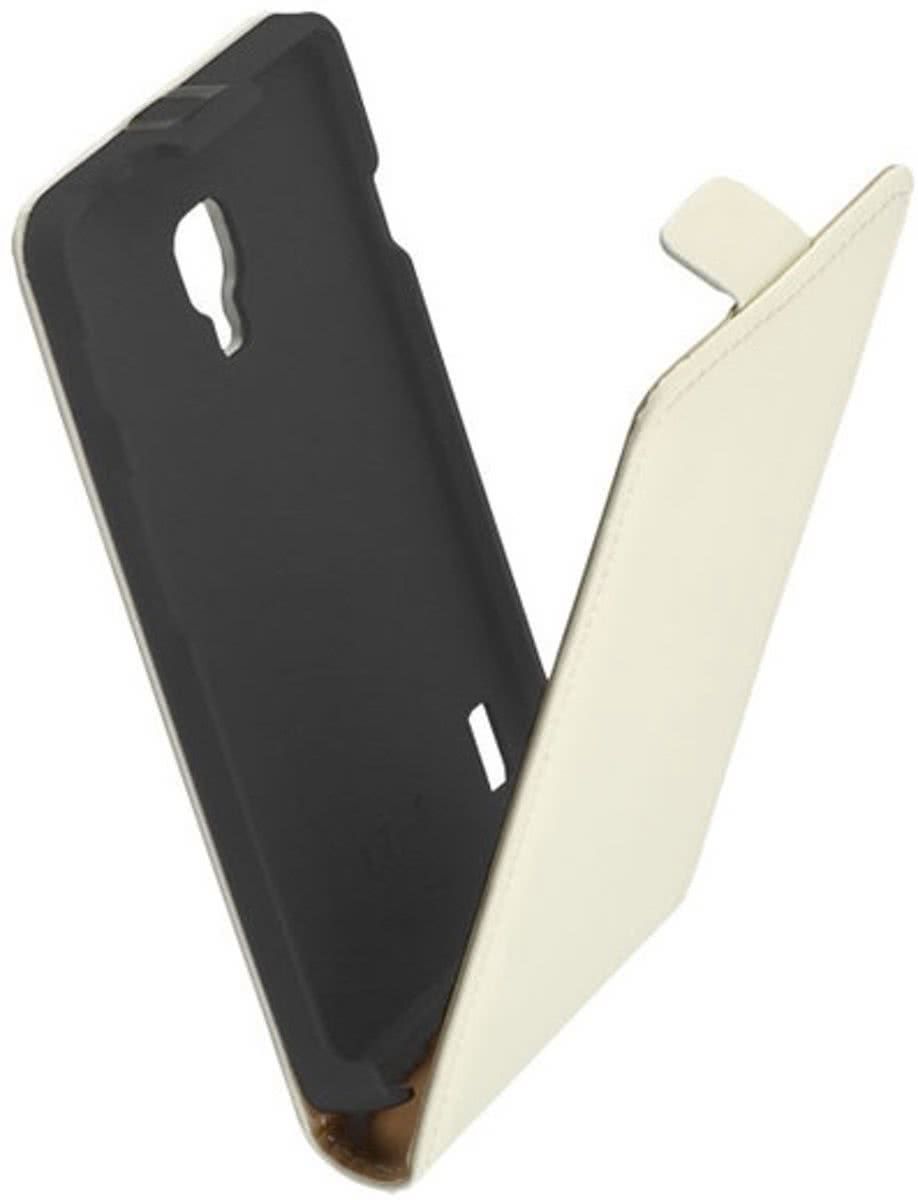 HC Case LELYCASE Flip Case Lederen Hoesje LG Optimus L7 2 Wit