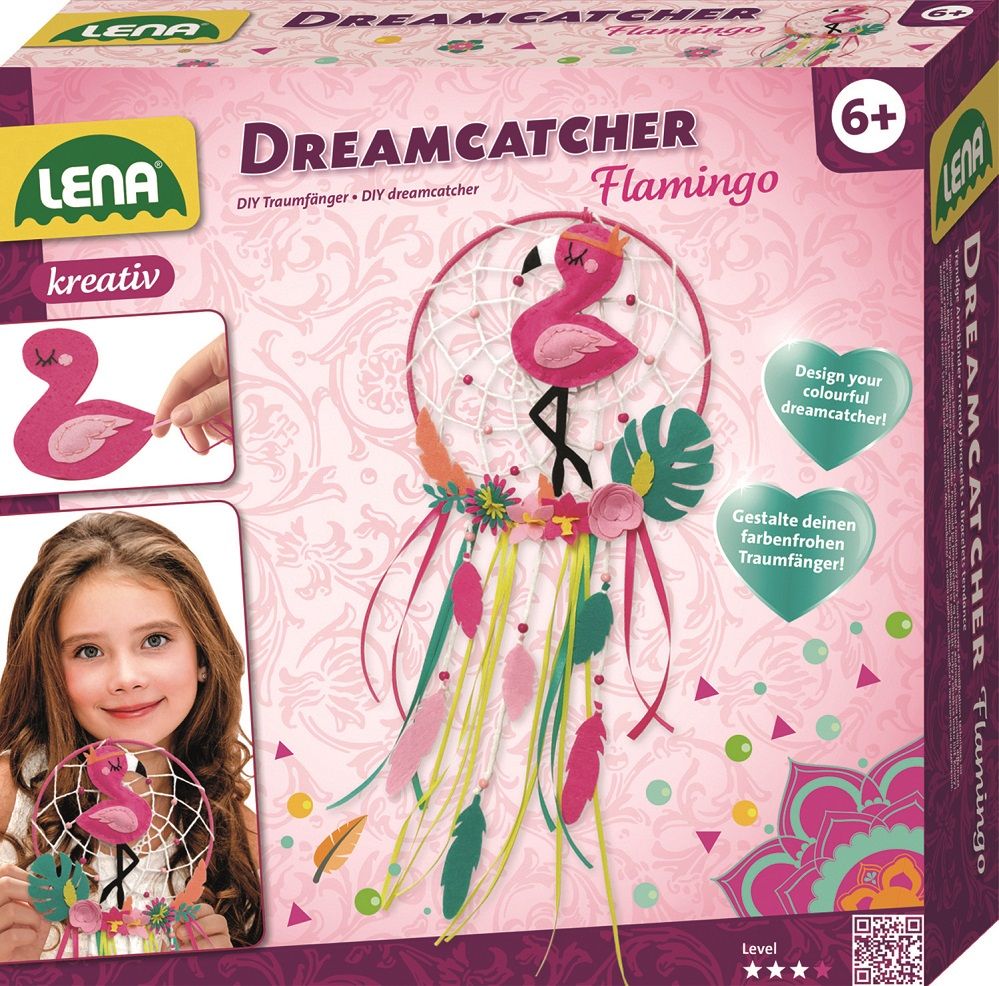 Lena Dromenvanger Flamingo - Roze - Kunststof - Meisjes - 6+ jaar