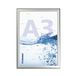 Vouwlijst A3 zilver, wissellijst incl. anti-reflex PET-beschermfolie, 25 mm aluminium verstekprofiel, posterlijst
