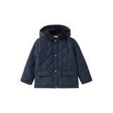 Mango Kids quilted winterjas - marineblauw