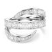 Swarovski Vienna Ring, Gemengde Slijpsels, Zwaan, Wit, Rodium Verguld