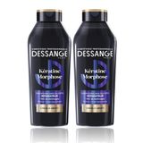 DESSANGE Shampooing Kératine Morphose Réparateur Cheveux Abîmés Lot 2x280ml