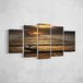 Homemania Tafelbrug 5 natuurlijkheden en landschappen per woonkamer, meerkleurig, 100 x 3 x 60 cm, HM205PKNV-280, polyester, hout