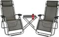 Abbey Camp Campingstoel - Terras Set 3-delig - Antraciet