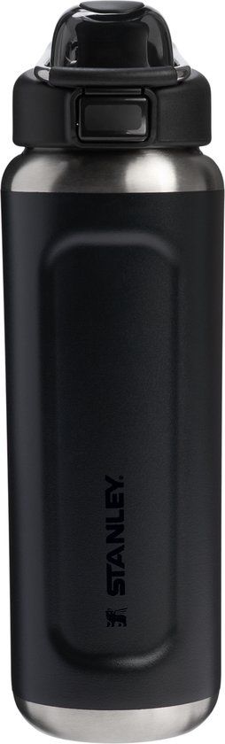 Stanley Twist Flip 2.0 Waterfles met draaidop met springveer 0.47L - 10 Uur Koud - 2 Dagen Koud Met IJs - Roestvrijstalen Drinkfles - BPA Vrij - Lekvrij - Vaatwasserbestendig - Black
