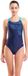Arena Dames zwempak uit 1 stuk Lace Solid marineblauw/turquoise maat 38