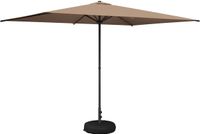 vidaXL Tuinparasol met voet Rechthoekig 2 x 3 m Polyester Taupe