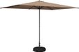 vidaXL Tuinparasol met voet Rechthoekig 2 x 3 m Polyester Taupe