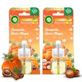 AirWick Luchtverfrisser Navulling - Pumpkin Spice Magic - (2x19ml) 38 ml - Limited Edition - Herfstgeur - Etherische olie