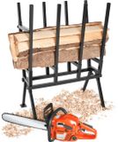 Tectake Chevalet de sciage pour bûches