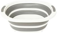5Five Afwasteil opvouwbaar - kunststof - 8L - 40 x 30 x 14 cm - grijs