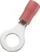 TRU COMPONENTS 1572135 Ringkabelschoen Dwarsdoorsnede (max.): 1.50 mm² Schachtdiameter: 6.4 mm Deels geïsoleerd Rood 100 stuk(s)