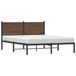 Maison Exclusive - Lit en métal sans matelas, marron, aspect chêne, 140x200 cm