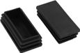 E-Ambar - Bouchons de tube rectangulaires en plastique - 2 pièces - 30mm x 60mm