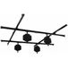 Falcon Eyes Plafond Railsysteem B-3030D 3x3 m incl. 4 pantografen
