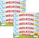 Bellatio Decorations Welkom thuis sticker - 10x - 19.6 x 6.5 cm