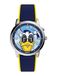 FOSSIL Montre analogique 'BIG TIC DONALD' bleu marine / jaune / argent / blanc